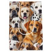 Sac Cadeau Moyen Différentes races de chiens (Dos)