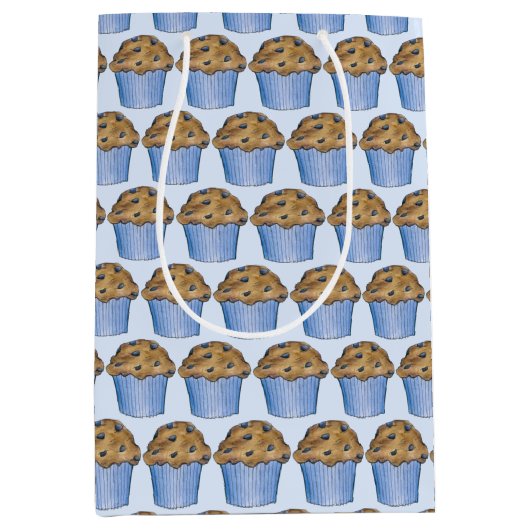 Sac Cadeau Moyen Dimanche Petit-déjeuner Brunch Party Blueberry Muf (Devant)