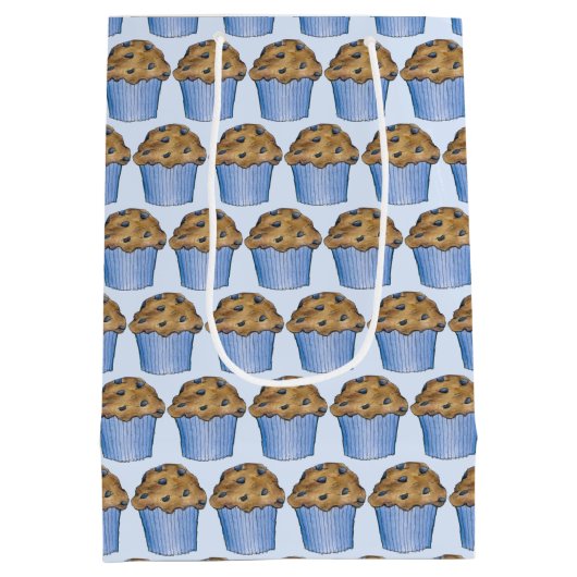 Sac Cadeau Moyen Dimanche Petit-déjeuner Brunch Party Blueberry Muf (Dos)