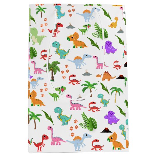 Sac Cadeau Moyen "Dino-mite Party : Jurassic Joy Unleashed! (Devant)