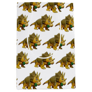 Sac Cadeau Moyen Dinosaur Dessin de dessin Tricératops