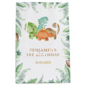 Sac Cadeau Moyen Dinosaur Jurassic fête d'anniversaire (Devant)