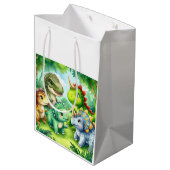 Sac Cadeau Moyen Dinosaure (Dos Angle)