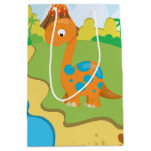 Sac Cadeau Moyen Dinosaure adorable (Devant)