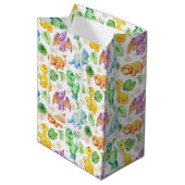 Sac Cadeau Moyen Dinosaure Bébé coloré (Devant Angle)