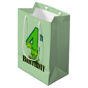 Sac Cadeau Moyen Dinosaure cool 4e