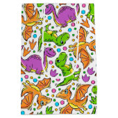 Sac Cadeau Moyen Dinosaures colorés pour enfants (Dos)