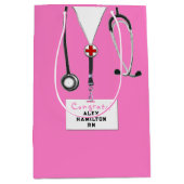 Sac Cadeau Moyen Diplôme d'infirmière personnalisée (Devant)