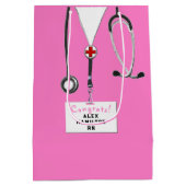 Sac Cadeau Moyen Diplôme d'infirmière personnalisée (Dos)