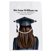 Sac Cadeau Moyen Diplômée moderne personnalisée Femme Diplômée (Devant)