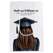 Sac Cadeau Moyen Diplômée moderne personnalisée Femme Diplômée (Dos)