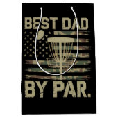 Sac Cadeau Moyen Disc Golf Frisbee Best Dad Par Camo US flag Golfer (Devant)