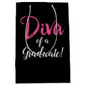 Sac Cadeau Moyen "DIVA d'un diplômé !" (Devant)