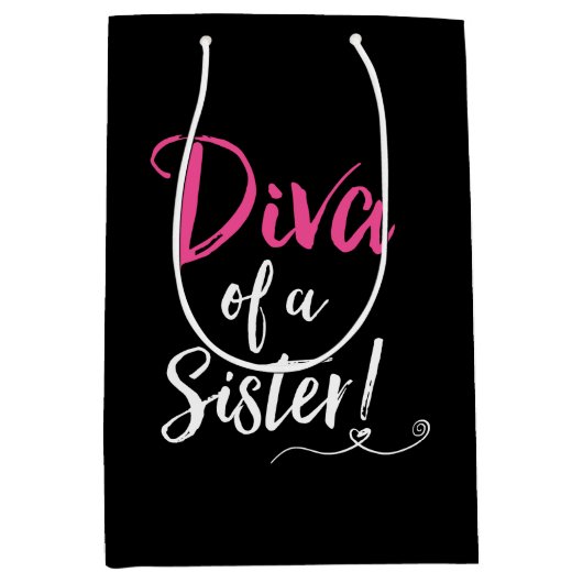 Sac Cadeau Moyen "DIVA d'une soeur !" (Devant)