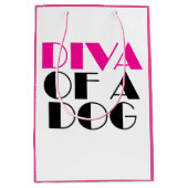 Sac cadeau moyen "DIVA of a Dog" (Devant)