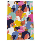 Sac Cadeau Moyen Diversité des femmes - Femmes de différentes ethni (Dos)