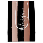 Sac Cadeau Moyen do-it-yourself Nom Blanc, Rose vertical Gold & Bla (Dos)