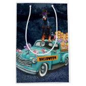 Sac Cadeau Moyen Doberman Chien Halloween Camion Effrayant Nuit (Devant)