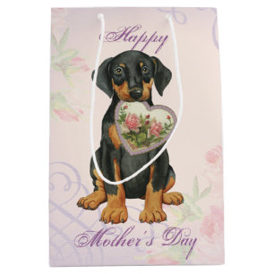 Sac Cadeau Moyen Doberman Heart Mom