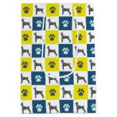 Sac Cadeau Moyen Doberman Pinscher Chien & Grille Jaune Empreinte d (Dos)