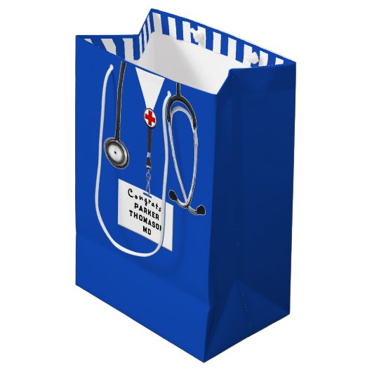 Sac Cadeau Moyen Docteur créatif (Devant Angle)