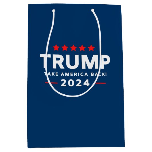 Sac Cadeau Moyen Donald Trump 2024 et l'Amérique (Devant)