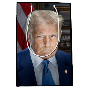 Sac Cadeau Moyen Donald Trump 2025 Portrait du président américain
