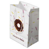 Sac Cadeau Moyen Donut thème Anniversaire fête Merci invité (Dos Angle)