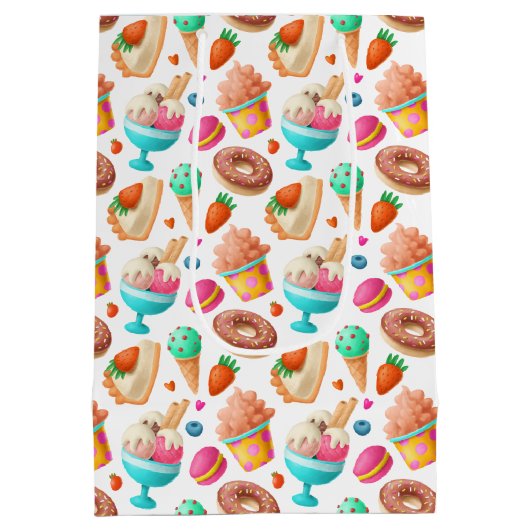 Sac Cadeau Moyen Donuts et glace (Dos)