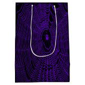Sac Cadeau Moyen Doodle Artistique Halloween Spider Cobweb À Lilac (Dos)