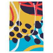 Sac Cadeau Moyen Doodles d'anniversaire funky Abstrait (Dos)