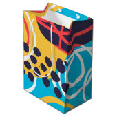 Sac Cadeau Moyen Doodles d'anniversaire funky Abstrait (Dos Angle)