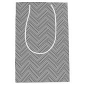Sac Cadeau Moyen Double blanc de Grey stripes (Devant)
