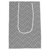 Sac Cadeau Moyen Double blanc de Grey stripes (Dos)
