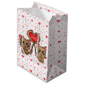 Sac Cadeau Moyen Double Kitty Love Medium Cadeau (Devant Angle)