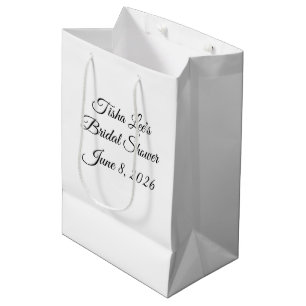Sac Cadeau Moyen Douce et jolie Baby Shower de mariage blanc :