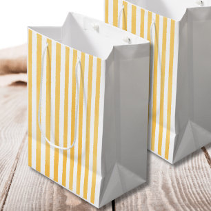 Sac Cadeau Moyen Douce Fête de Bébé Cannoli Rayures Jaunes Italienn