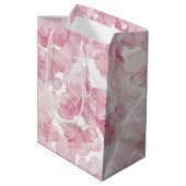 Sac Cadeau Moyen Douce Mariage Abstrait Rose Chic (Dos Angle)