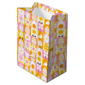 Sac Cadeau Moyen Douce Patchwork de Pâques de Printemps (Dos Angle)