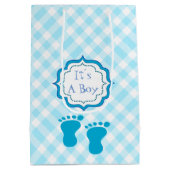 Sac Cadeau Moyen Douche de bébé, c'est un garçon (Dos)