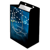 Sac Cadeau Moyen Douche nuptiale bleu lune cordes lumineuses (Dos Angle)