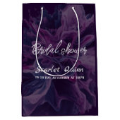 Sac Cadeau Moyen Douche nuptiale violette blanche (Devant)