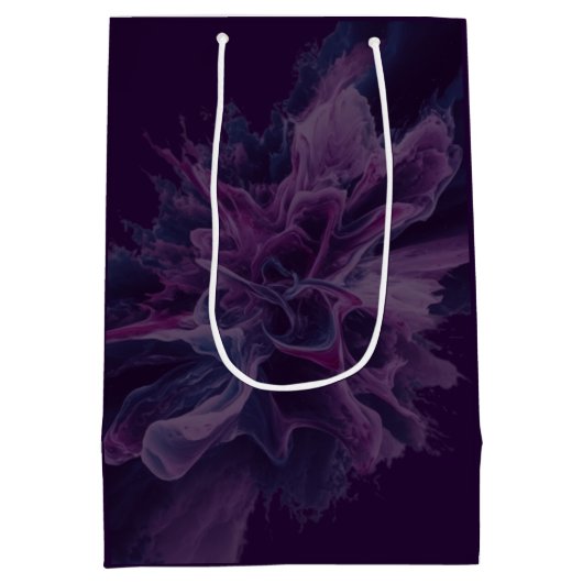 Sac Cadeau Moyen Douche nuptiale violette blanche (Dos)