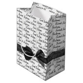 Sac Cadeau Moyen Doux 16 Anniversaire Bow En Blanc (Devant Angle)