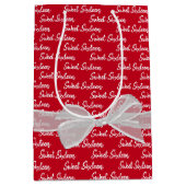 Sac Cadeau Moyen Doux 16 Anniversaire Bow Sur Rouge (Devant)