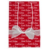 Sac Cadeau Moyen Doux 16 Anniversaire Bow Sur Rouge (Dos)