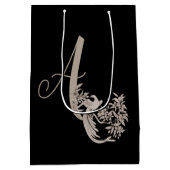 Sac Cadeau Moyen Dove Elegant Monogramme Initiale A   (Dos)