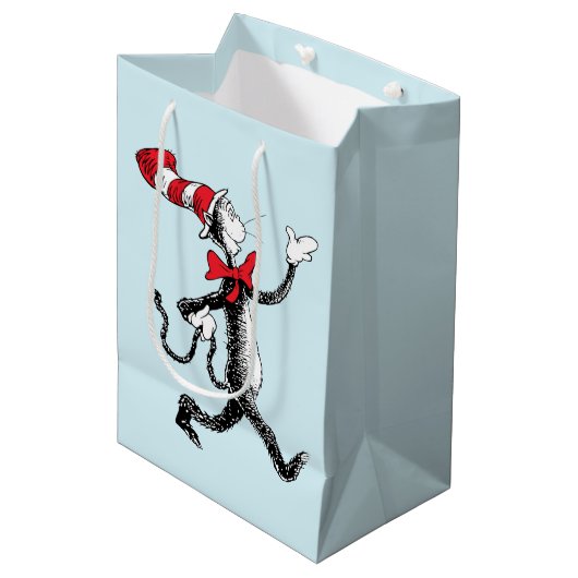 Sac Cadeau Moyen Dr Seuss | Chat dans la marche des chats Casquette (Devant Angle)