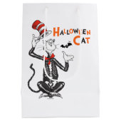 Sac Cadeau Moyen Dr Seuss | Chat d'Halloween en Casquette (Dos)