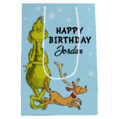 Sac Cadeau Moyen Dr Seuss | Grinch Winter Birday (Dos)